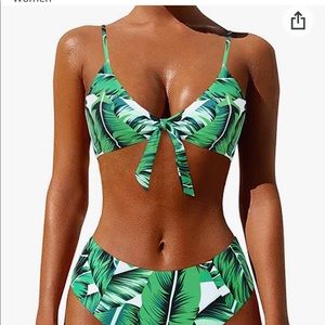Women high waisted bikini set